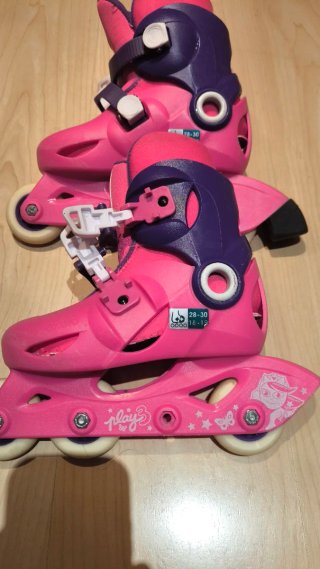 Patines Oxelo niña rosas y morados