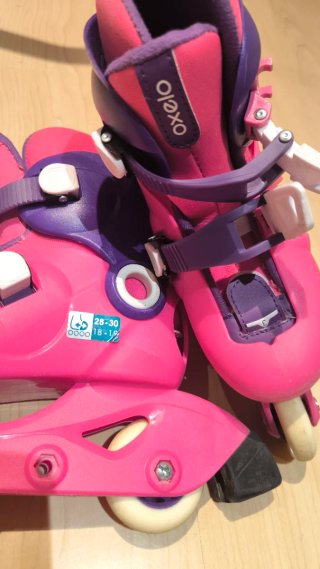 Patines Oxelo niña rosas y morados
