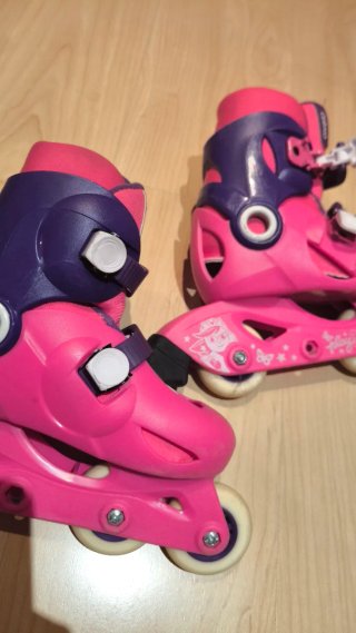 Patines Oxelo niña rosas y morados