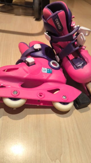 Patines Oxelo niña rosas y morados