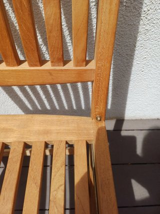 2 Sedie in Teak Massiccio Pieghevoli