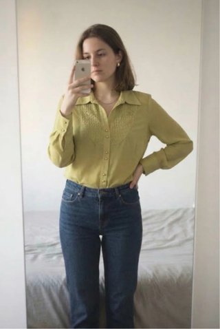 Blusa vintage Agustín Colmenero verde