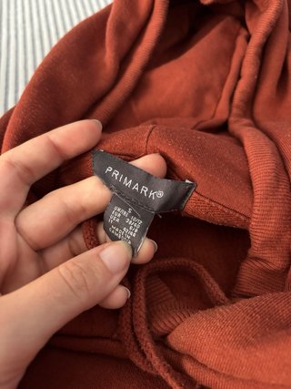 Sudadera teja con capucha