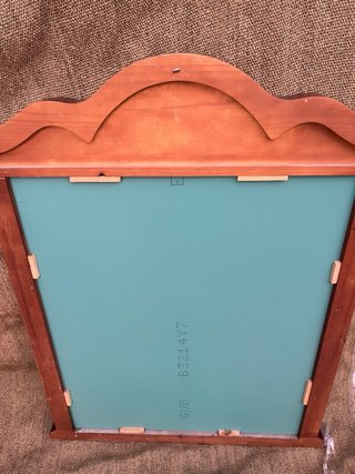 Specchio in legno con modanature per comodino, camera da letto o bagno