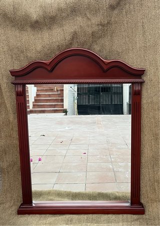 Espejo madera macizamoldura cómoda dormitorio baño