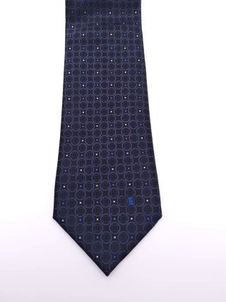 Cravatta CELINE Vintage in Seta Blu e Bianco
