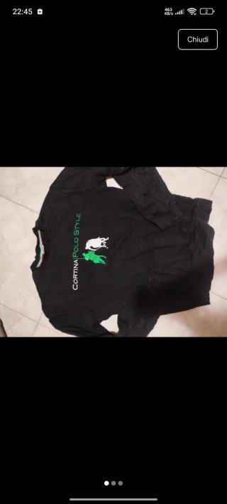 Felpa Cortina Polo Style nera