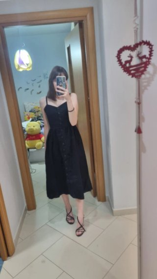 Vestito nero H&M con bottoni