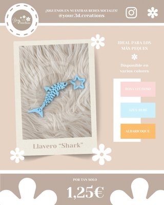 Llavero Shark azul