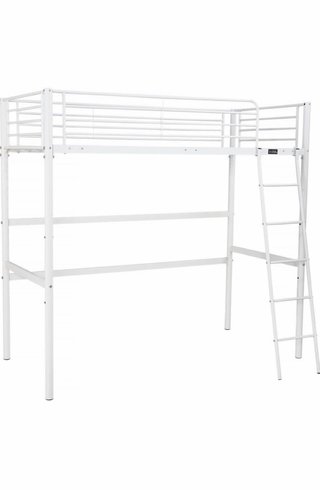 Estructura litera metálica blanca