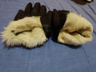 Guantes de piel vintage negros