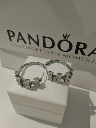 Pendientes Pandora lazo plata