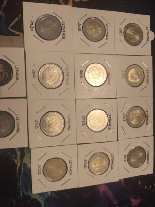 Monedas 2 euros conmemorativos Lituania