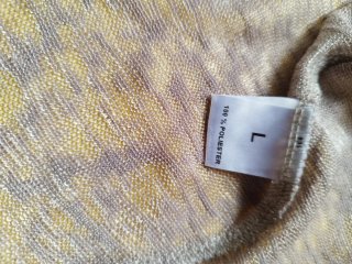 Cárdigan fino beige jaspeado con brillo