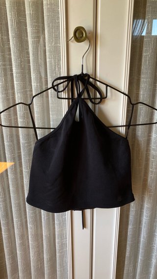 Top halter negro Zara