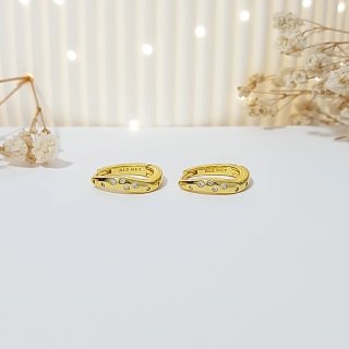 Pendientes Pandora Dorados con Circonitas