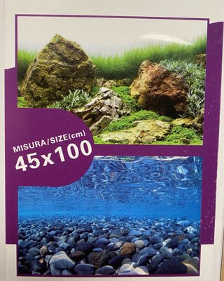 Fondo doble acuario 45x100 cm