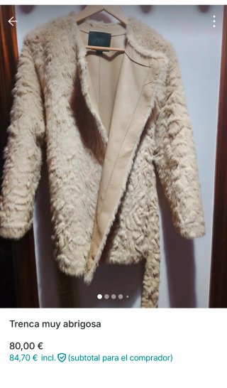 Chaquetón Zara pelo sintético
