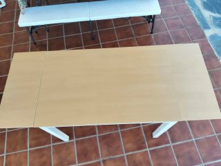 Mesa extensible madera y metal