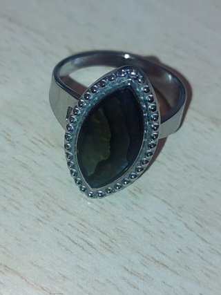 Anillo plata con piedra ojo de gato