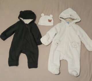 Lote 2 Buzos Peluche Bebé 0-3 Meses + regalo