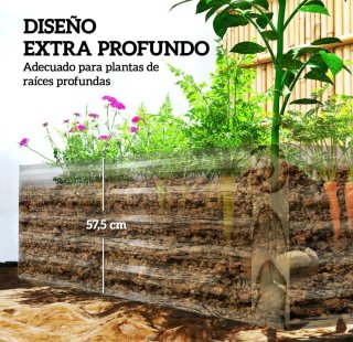 Jardinera Rectangular Acero Grande