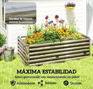 Jardinera Rectangular Acero Grande