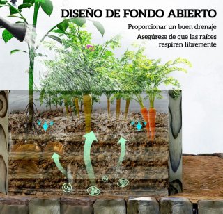 Jardinera Rectangular Acero Grande