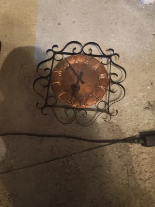 Reloj de pared forjado cobre