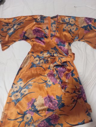Vestido seda estampado floral talla M