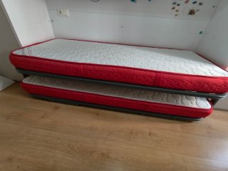 Cama Nido Metálica + 2 Colchones 80x190