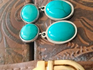 Pendientes Vintage Turquesa y Plata