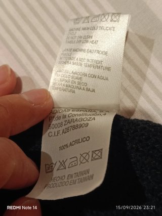 Bufanda Adidas Negra Lana