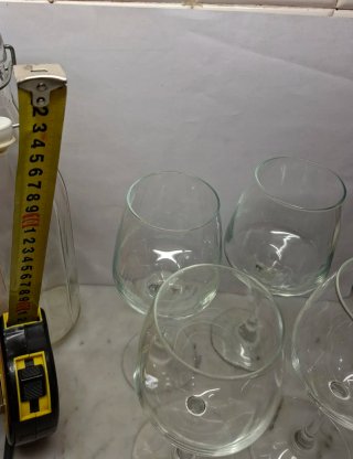 6 Calici Vino Spumante Vetro