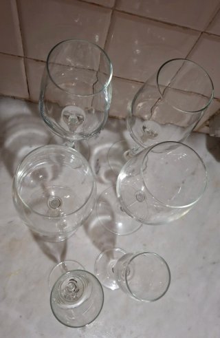 6 Calici Vino Spumante Vetro