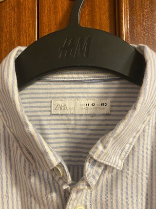 Camisa Zara Rayas Azul y Blanco