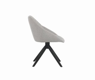 Silla giratoria tapizada gris