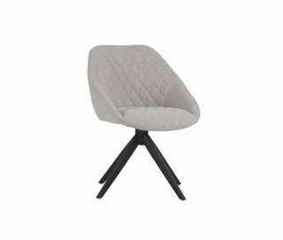 Silla giratoria tapizada gris