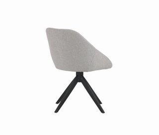 Silla giratoria tapizada gris