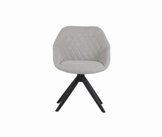 Silla giratoria tapizada gris