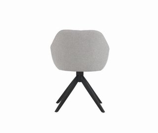 Silla giratoria tapizada gris