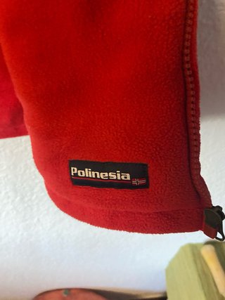 Chaleco de Pana Rojo Polinesia Talla S - Estilo Vi