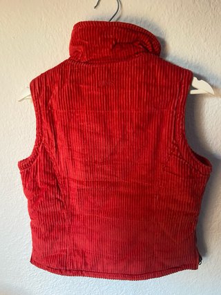Chaleco de Pana Rojo Polinesia Talla S - Estilo Vi