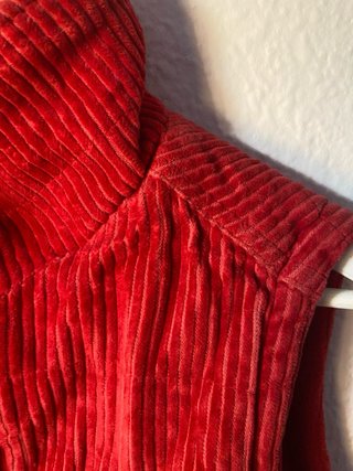 Chaleco de Pana Rojo Polinesia Talla S - Estilo Vi