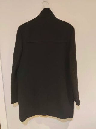 Abrigo de paño negro talla 52