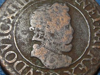 Moneda Francesa 1611 Luis XIII Doble Tournois
