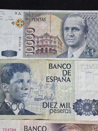 Lotes de Billetes Españoles 10000 y 5000 Pesetas