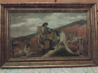 Pintura Cazador y Perros