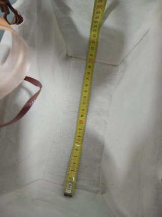 Cesta, cesto, mimbre con forro y lazo