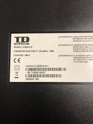 TV TD Systems K40DDLV2F de 40”